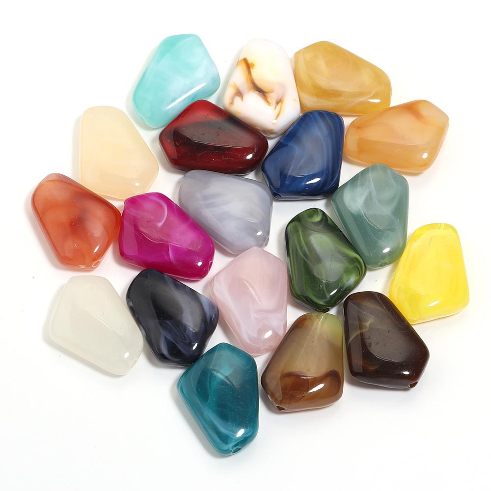 20pcs 25x18mm Irregular Acrylic Beads Colorful Cloud Loose Spacer Beads For DIY Jewelry Making Bracelets Necklace Accessories