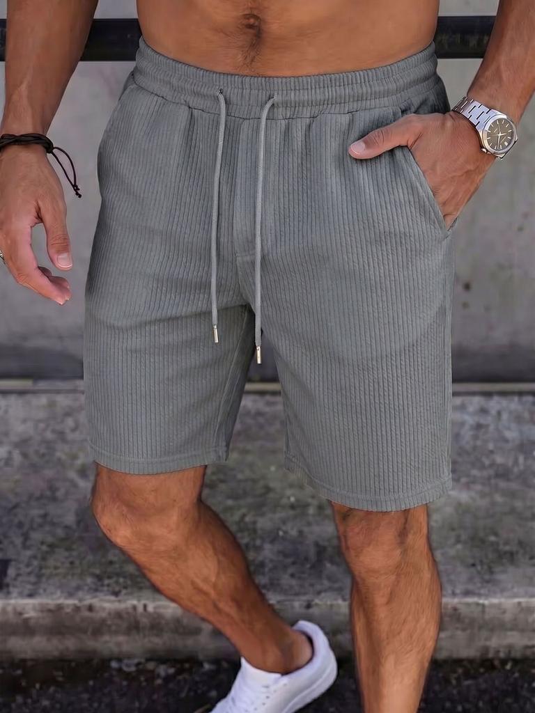 Mens Summer Jacquard Loose Casual Sports Beach Shorts