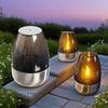 6PCS New Solar Stainless Steel Simulated Candle Lights - Warm Light Decorative Flameless Candles - Light Control- Suitable