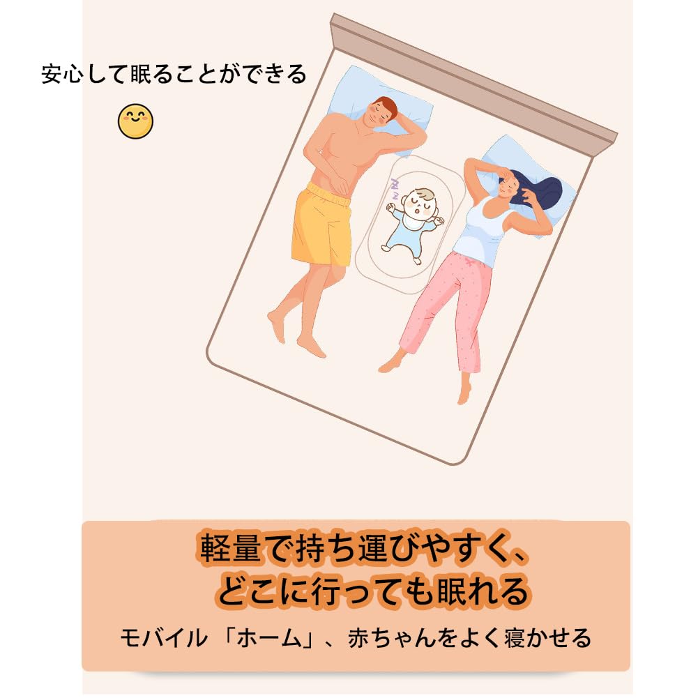 Areden Culla per neonati, cestino per neonati, dimensioni 80x50x50 cm, culla portatile pieghevole con zanzariera, leggera, traspirante e visibile, lettino per neonati