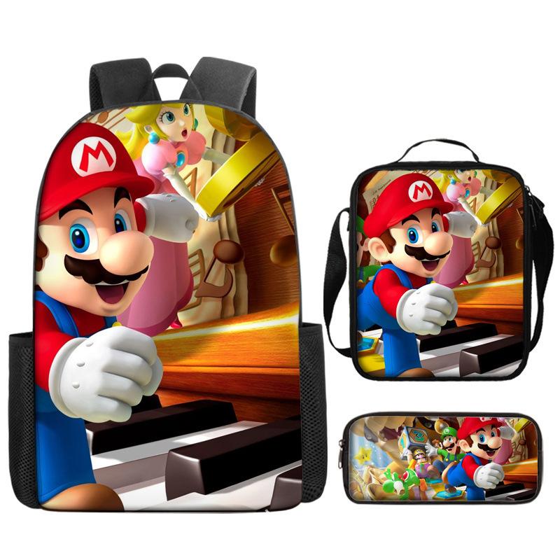 Super Elementary School Bag Cartoon Anime Backpack Mario Backpack Super Satchel