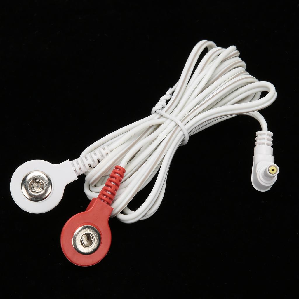 10pcs / Bag 2.35mm 1.5m 2?In?1 Button Type Electrode Lead Wires Cable for TENS Unit Physiotherapy Machine