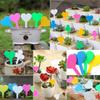 100Pcs Plant Labels Heart-shape Clover-Shape Waterproof Flower Herb Nursery Tags Garden Balcony Potted Plants Marking Signs