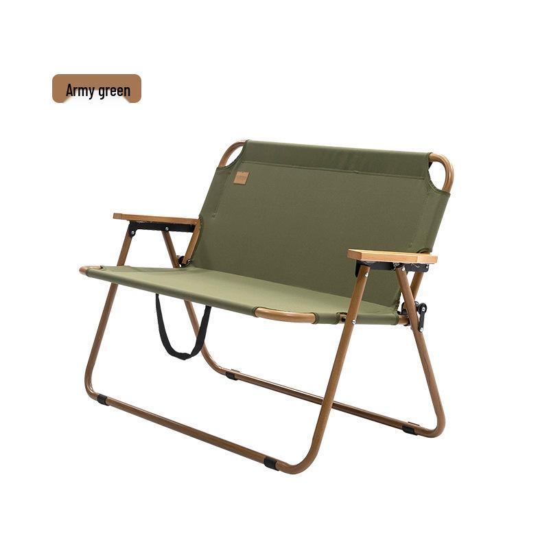 Explorer Outdoor Double Folding Chair - Portable Aluminum Camping Chair with Backrest.