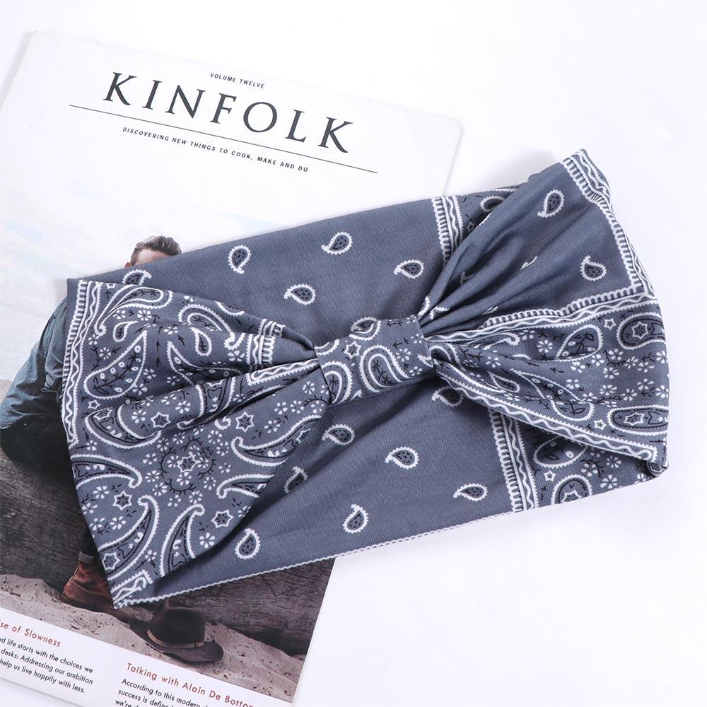 Wide Edge Yoga Headband Cashew Print Sports Sweatband Floral Bandanas Headband Girls Ladies