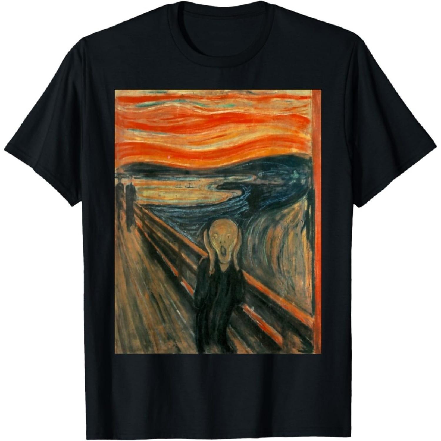 

The Scream by Munch Expressionism Art Famous Painting T-Shirt XXXXXL чорний