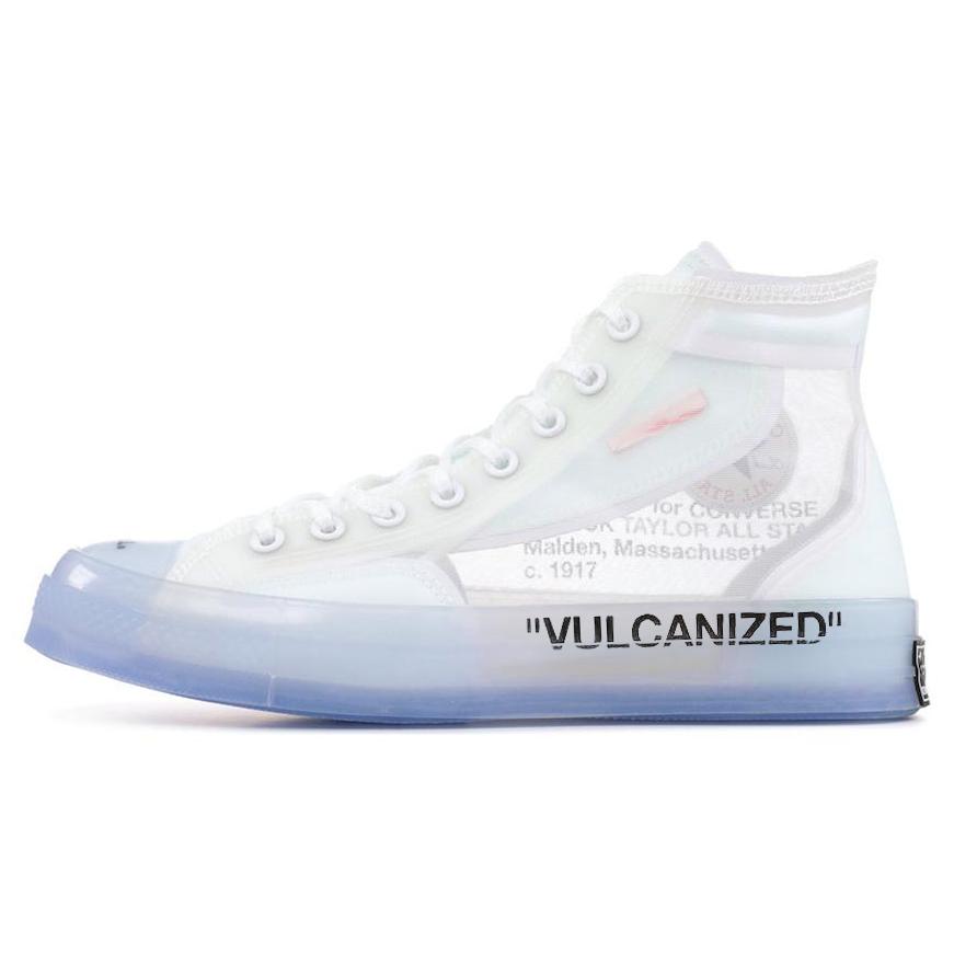 Off-White x Converse Chuck Taylor All Star Hi Die Zehn Kollaboration Trendig Bequem Rutschfest Leicht High-Top Skateschuhe 161034C 48