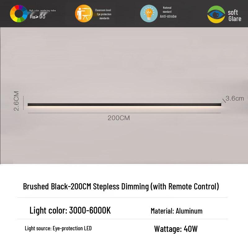 Minimalist Modern Strip Wall Light for Bedroom, Living Room, or Sofa Area