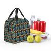 Colorful Peacock Feather Insulated Lunch Bag for Women Kids Portable Food Boxes Thermal Lunch Box Tote