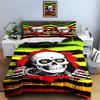 Skull with stripes Bedding Duvet cover sets Duvet covers Pillowcases gifts (1 * Duvet Cover 2 * Pillowcases, without duvet insert)