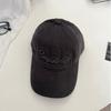 American Retro Letter-embroidered Blue Baseball Cap Women Wide Brim In Summer Sun-protective Baseball Cap for Men