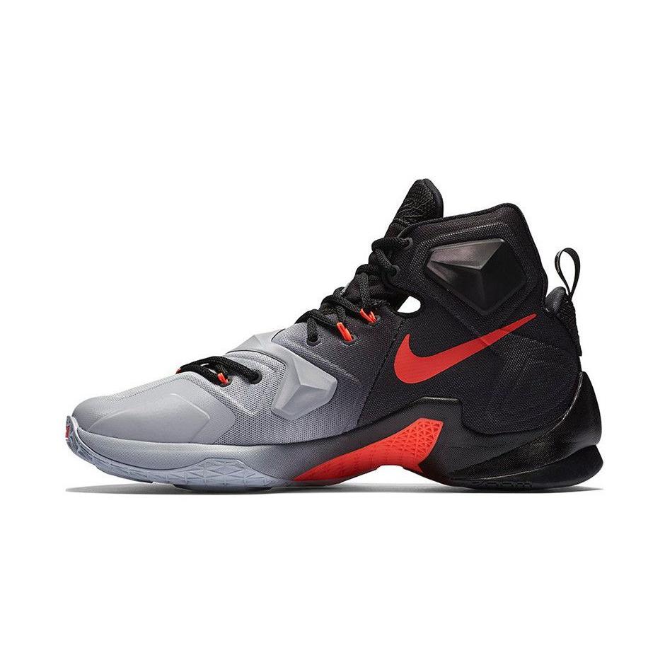 Nike LeBron 13 ' Court' (Unisex) Wolf Grey / Black-Cool Grey-Bright Crimson Basketball Shoes 807219 060