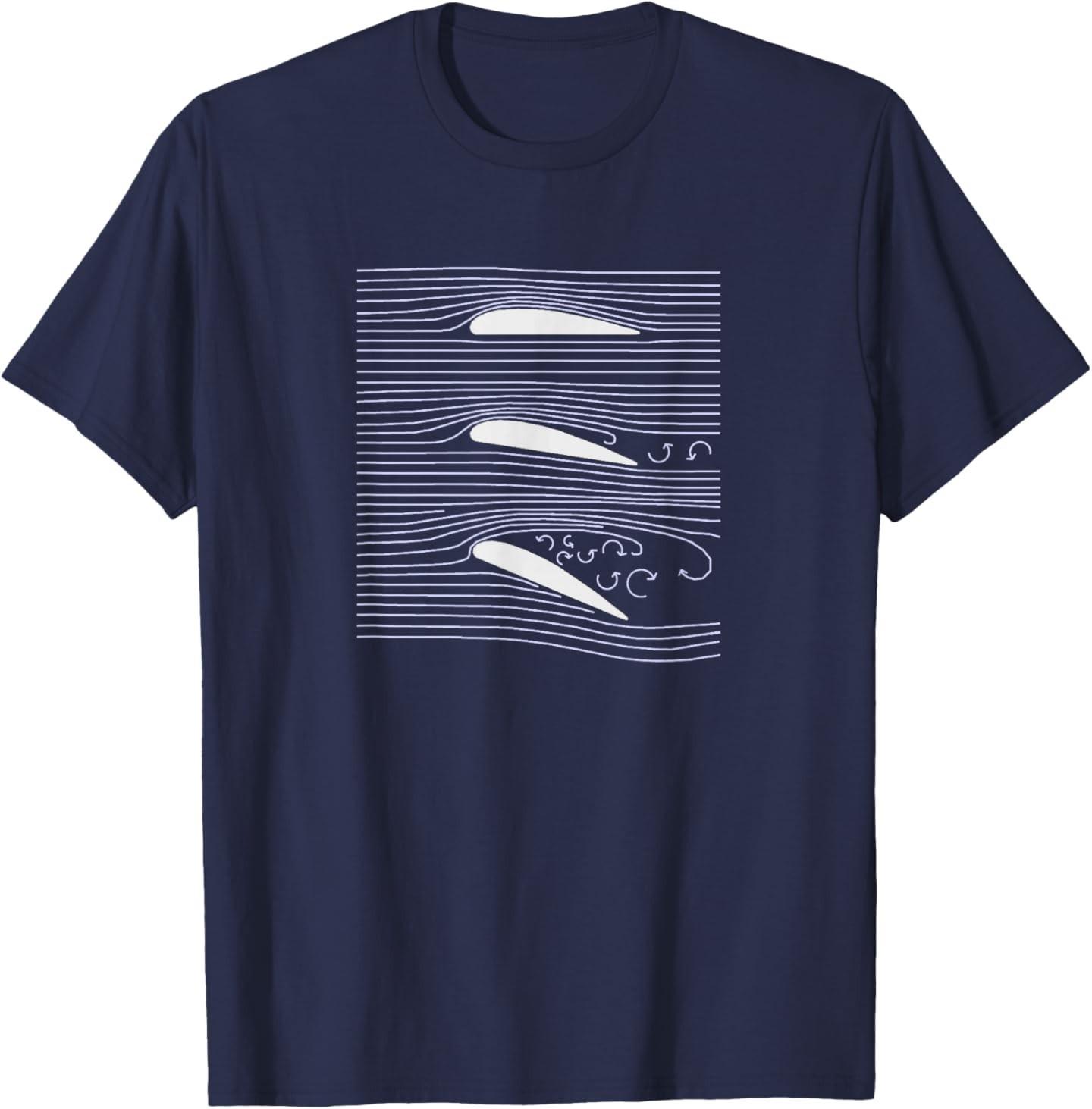 Aerospace T-Shirt Airfoil Stall Diagram Tee T-Shirt S