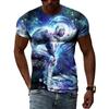 Men's Casual Fashion 3D Printed Abstract Color Graphic T-Shirt Street Style Summer  Hip Hop Harajuku