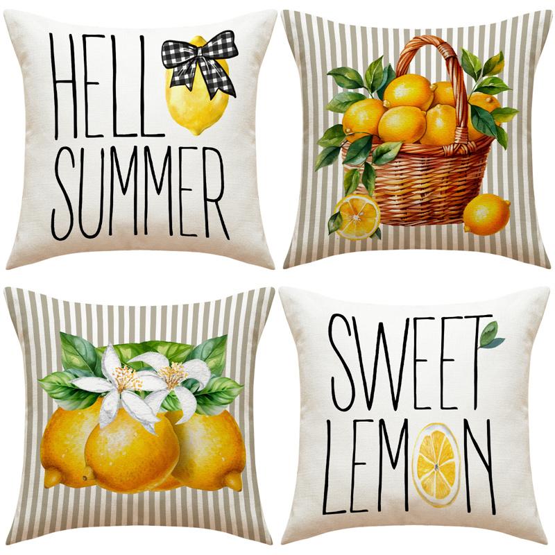 Outdoor Throw Pillow Covers 45x45cm Spring Summer Decorative Cushion Cases Home Decor Decorations for Couch Chair Sofa JAF091