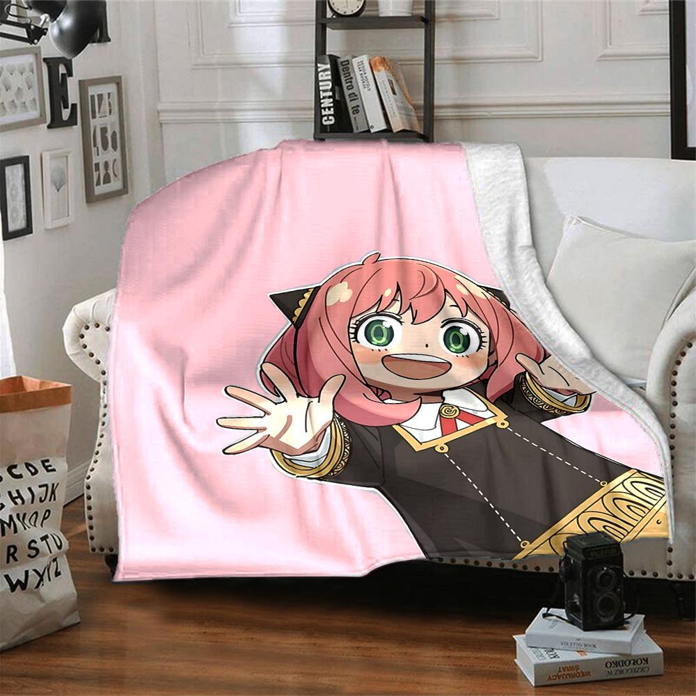 1pc Pink Hair Cat Girl Flannel Blanket,Ultra Soft Warm Plush Throw for Home Bedroom Bed Sofa Cover Camping Picnic gift Y72436