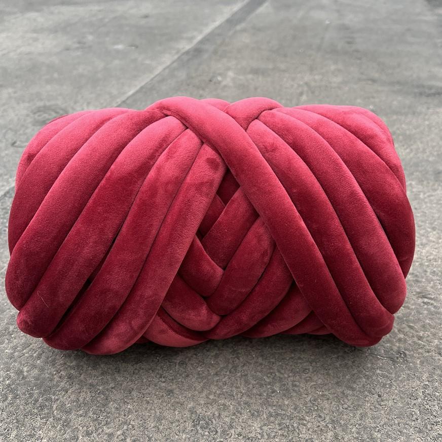 DIY Crystal Velvet Core-Filled Yarn: 3cm Thick Handmade Wool Blanket, Fabric Strip, Pillow, Cat Bed Yarn
