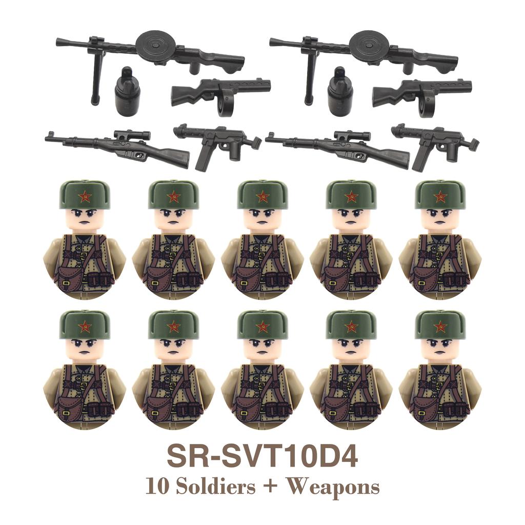 DIY WK2 Infanterie Sanitäter Soldat Motorrad Sowjetische US-Armee Militär Waffe Waffen Baustein Ziegel Kinder Kind Geschenke Spielzeug