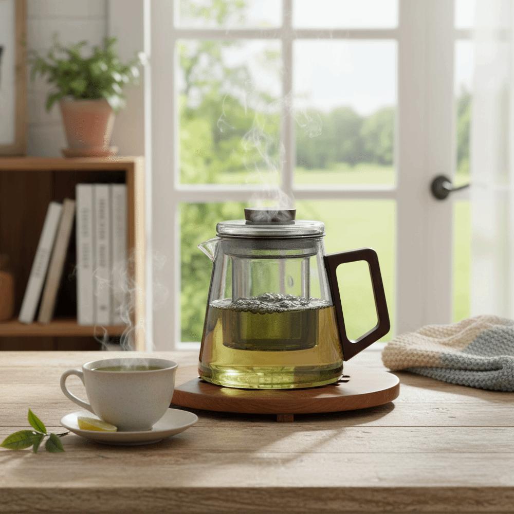 Thickened Glass Tea Separation Teapot Heat Resistant Kung Fu Tea Set Coffee Pot Office Teapot