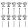 10Pcs 30mm K9 Crystal Glass Zinc Alloy Pull Handle Knobs for Door Cabinet Drawer