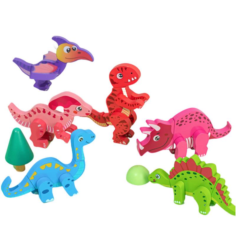 Puzzle Magnetic Dinosaur Wooden Toy For Kids Early Education Thinking Cognitive