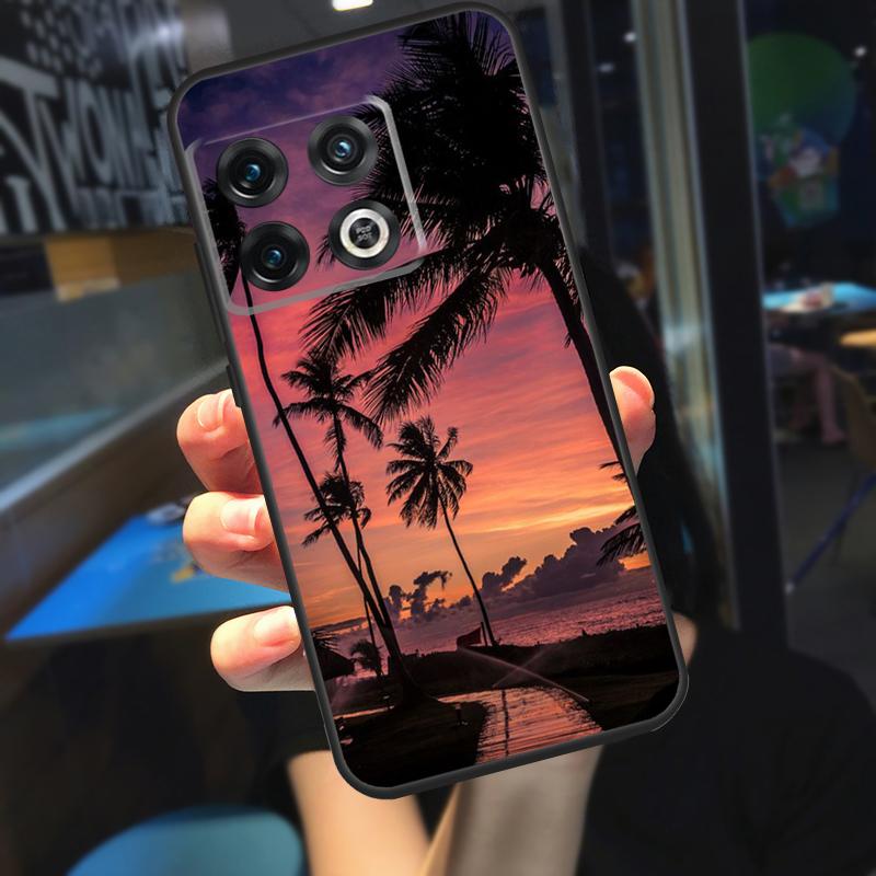 sunset palm trees Funda For OnePlus 12R 13 R 12 11 9 10 Pro 8T 9RT 10T OnePlus Nord 4 CE 2 3 Lite N20 N30 Case