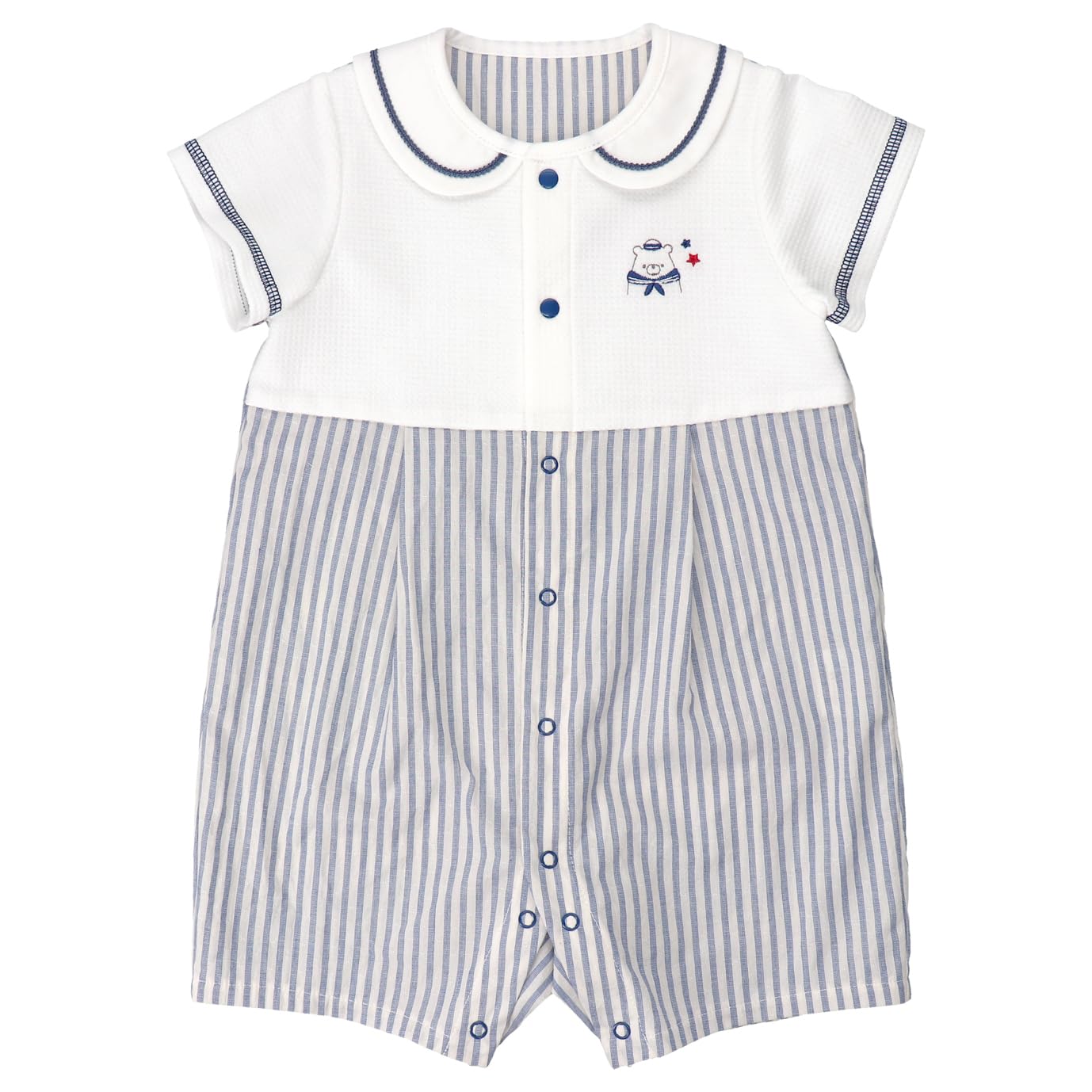 

Комбинезон с коротким рукавом 70 Marine Stripe Сделано в Японии [Baby Castle]