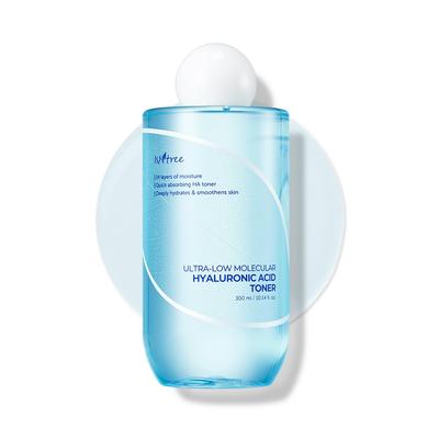 ISNTREE Molekulargewicht Hyaluronsäure Toner 300ml Molekulargewicht Hyaluronsäure Tiefsee Milde Vegan Ultra-Niedrig / Ultra-Niedrige Säure, Wasser, Säurehaltig,