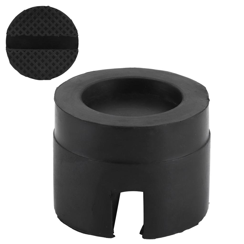 Slotted Frame Rail Floor Jack Adapter Lift Rubber Pad Stand Holder 5cm 1.96inch Diameter