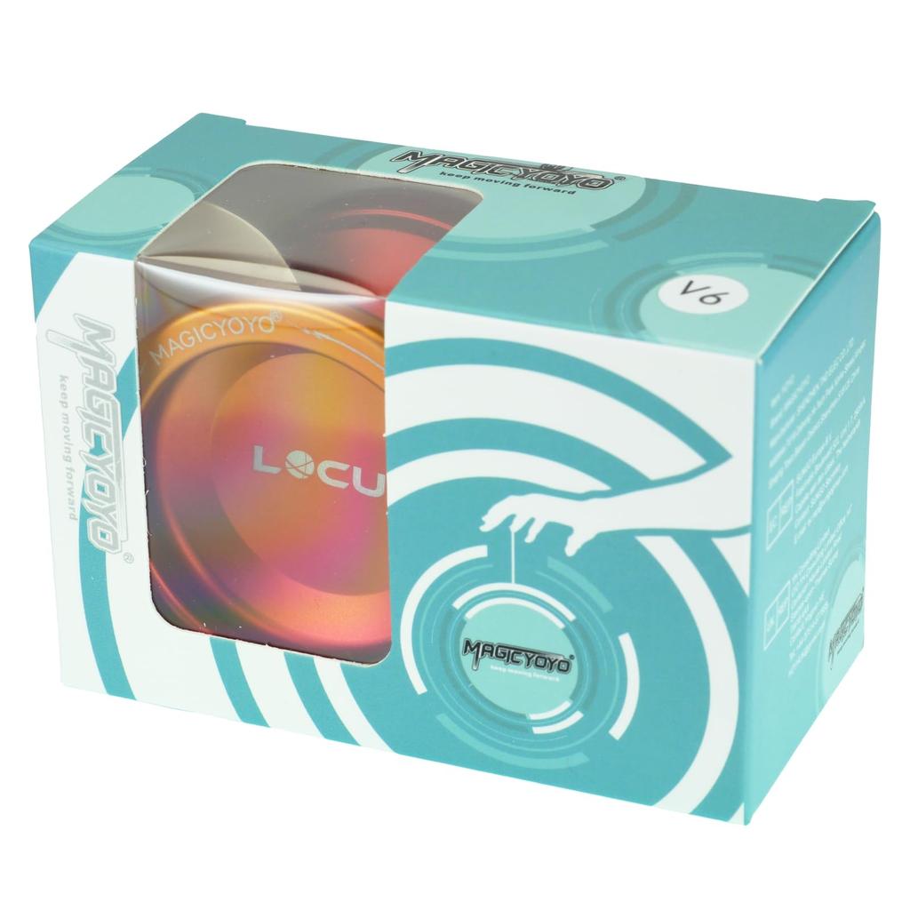 Mittleres Yo-Yo Spin Gear V6 Locus Bind-On Modell (Rot x Orange Verlauf)