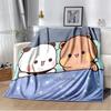 Cute Bubu and Dudu Series Blanket Flannel Cozy Soft Fleece Bedspread Classic Cartoon Blanket,Decke
