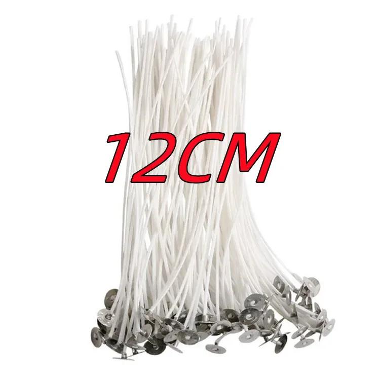 100 Pezzi Stoppini per Candele in Cotone Puro Senza Fumo Fai da Te Anima in Cera Anima in Cotone Intrecciata Linea di Cera per Lampade a Cherosene per Candele da Te Light Candele Galleggianti