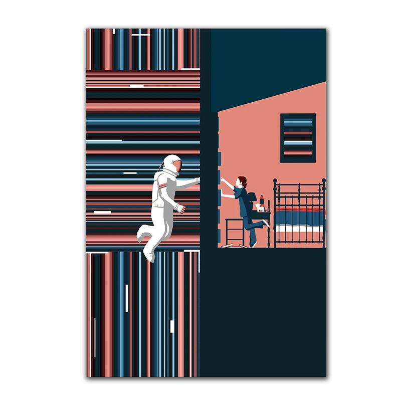 Modern Interstellar Space Canvas Painting Poster Print Art Picture On Wall Trendy Suitable for Living Room Home Decor Frameless