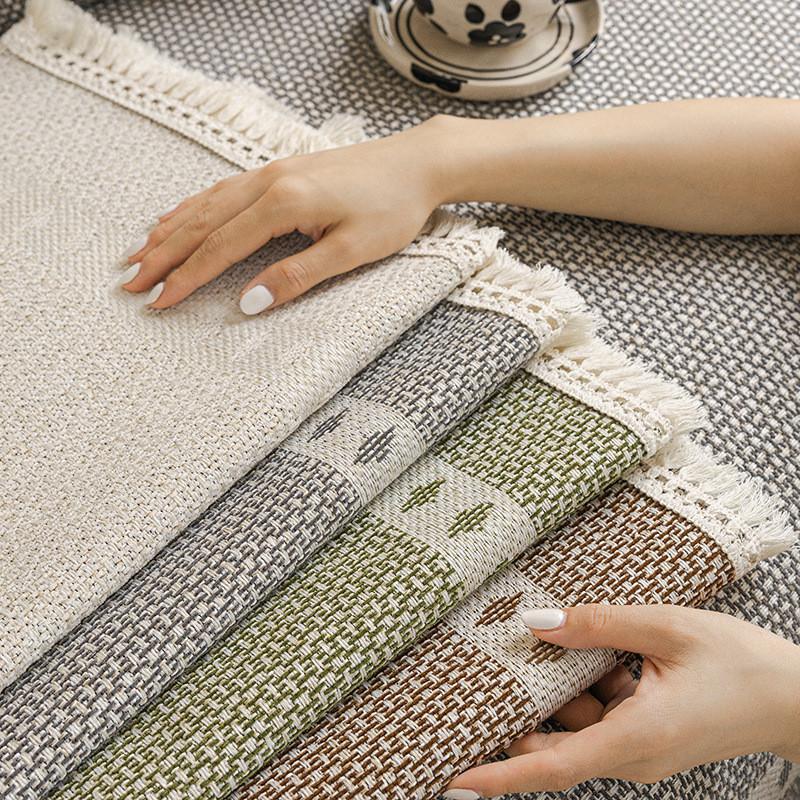 Retro Simple Non Slip Sofa Towel Cat Scratch Resistant Furniture Protector Universal Durable Mat