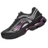 Li-Ning Comfortable Simple Shock Absorption Non-Slip Low-Top Running Shoes Women Sneaker Black Purple AGCU044-1