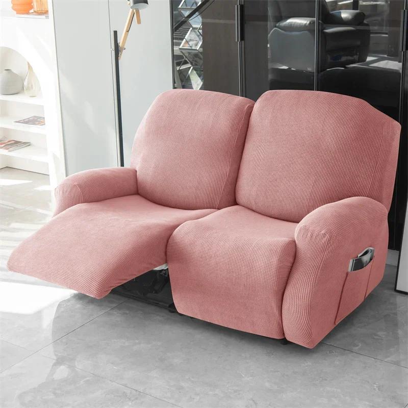 2 Seater Jacquard Recliner Sofa Cover Elastic Sofa Protector Relax Armchair Covers Stretch Couch Slipcover