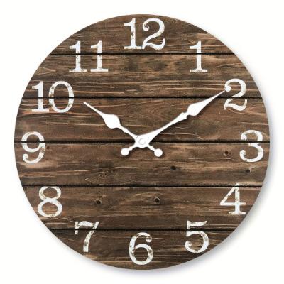 11 inch popular simple clock retro wooden wall clock living room silent clock wall clock