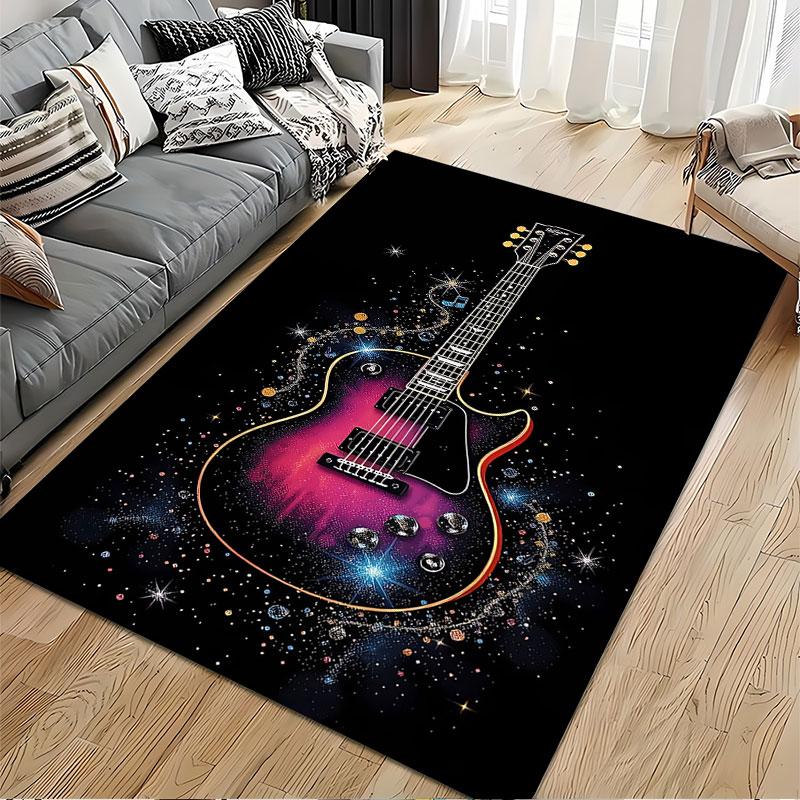 Electric Guitar Galaxy Design suitable as a non-slip mat for the living room or bedroom sofa
