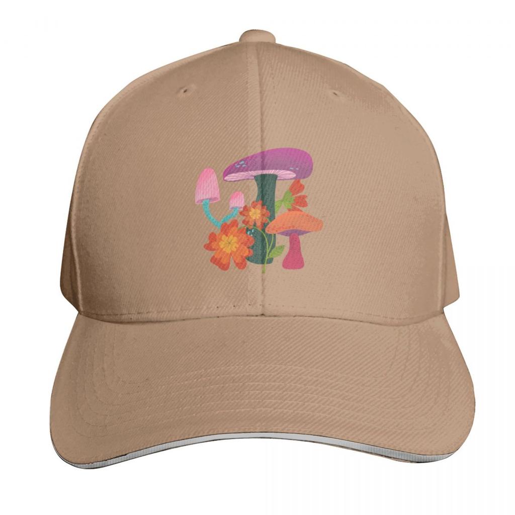 Mushrooms and Marigolds Baseball Cap funny hat Designer Hat foam party Hat hiking Women Hats Unisexs