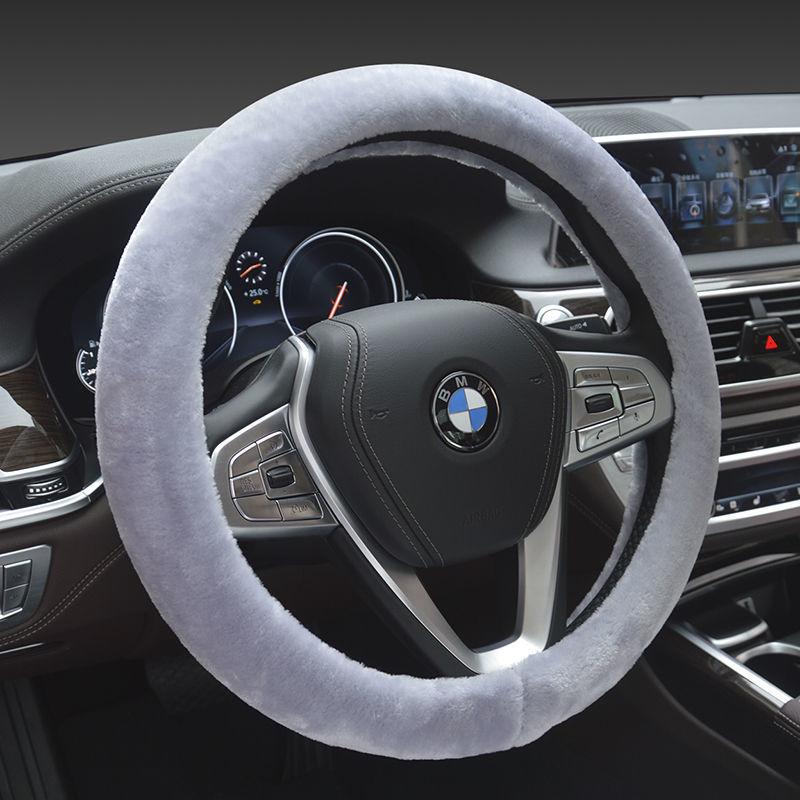 Universal Winter Plush Steering Wheel Cover - Warm, Non-Slip, Modern
