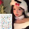 Festive Nail Art & Face Stickers - Snowflakes, Santa Hat, Reindeer, Penguin Photo Props