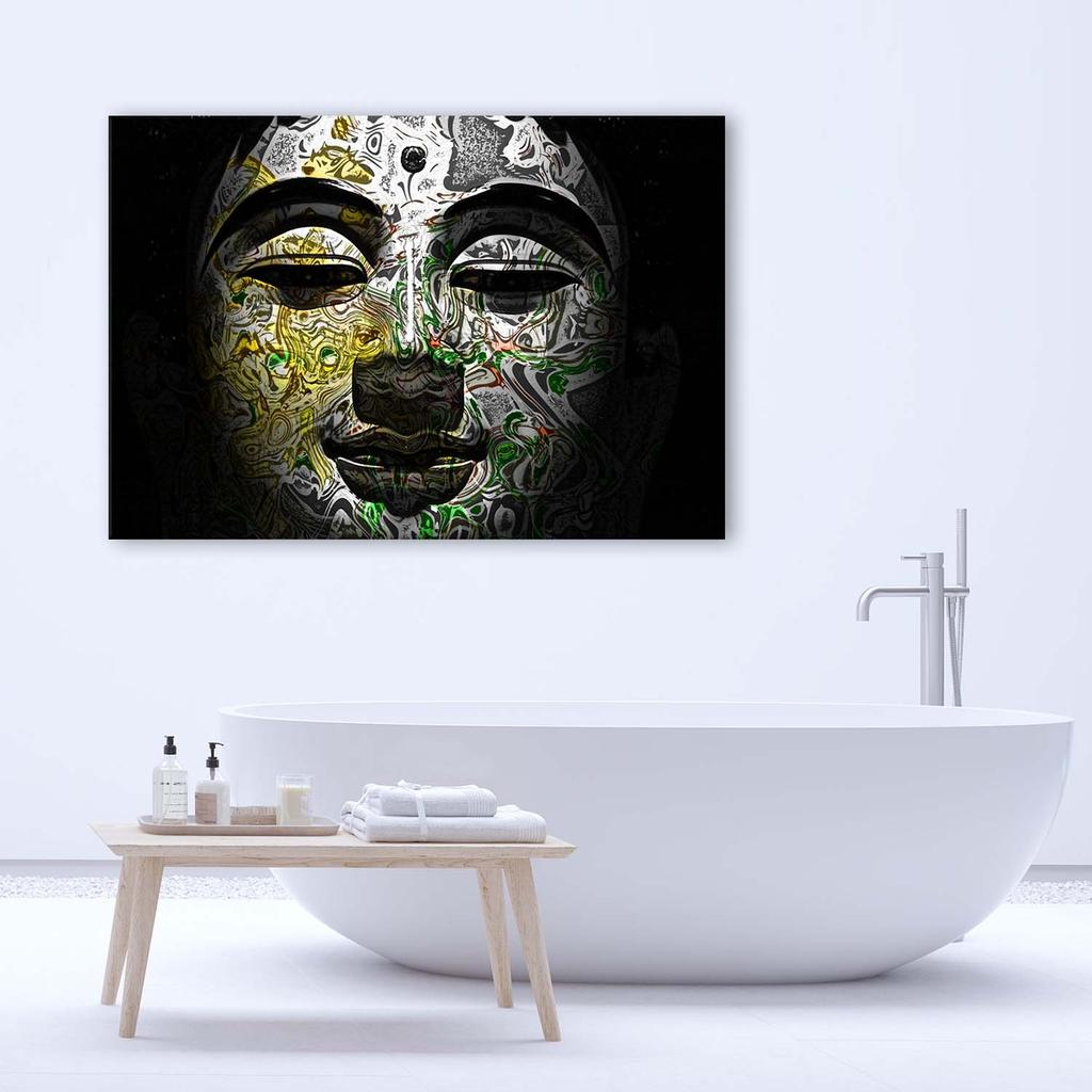 Canvas Print, Buddha's Head Feng Shui Abstraction