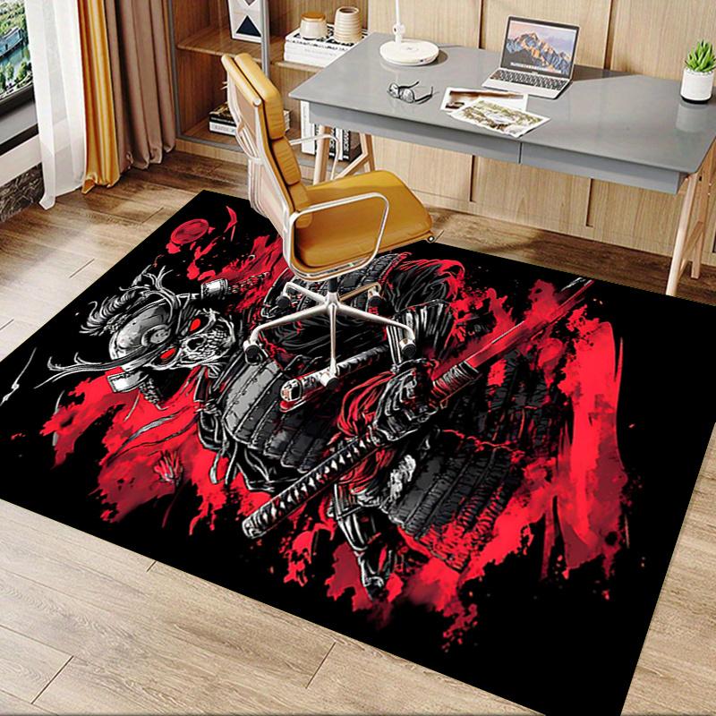 Samurai Warrior Chair Mat Office Carpet for Desk, Home Decor, Sofa Rug, Gift Idea for Any Room