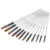 1 Mixed Set - Nylon Hair Handle Brush for Acrylic Beginners Art Supplies
