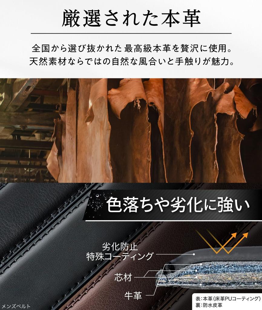 Durable Approximately 5x More No Genuine Plus Ratchet Smooth Black x Sizes [STREAM] Belt, Durable, Holes, Leather, Men's, Sizes, Golf, [3D System]