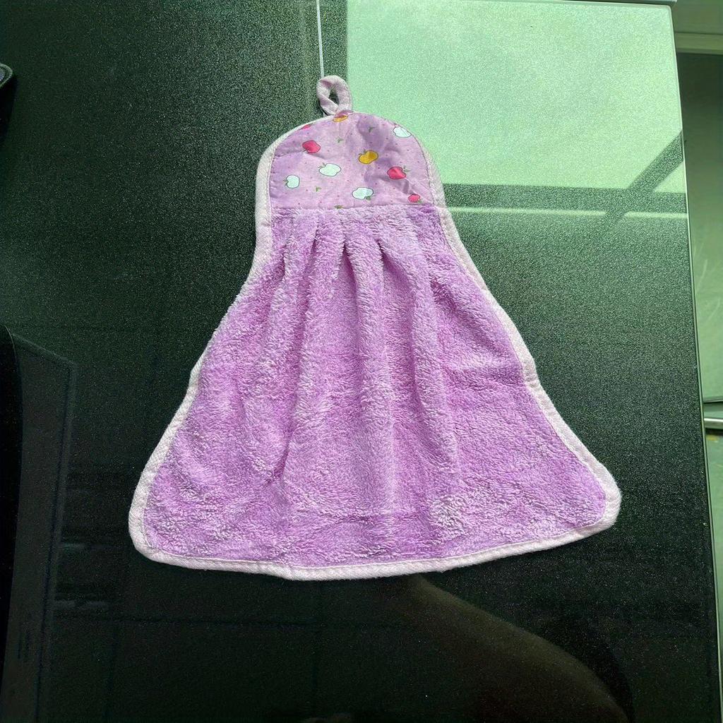 3pcs Coral Velvet Bathroom Supplies Soft Hand Towel Absorbent Cloth Dishcloths Hanging Cloth Kitchen Accessories 30*38cm