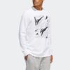 Adidas Alphabet Print Casual Long Sleeve T-Shirt Men Tops White HE4788