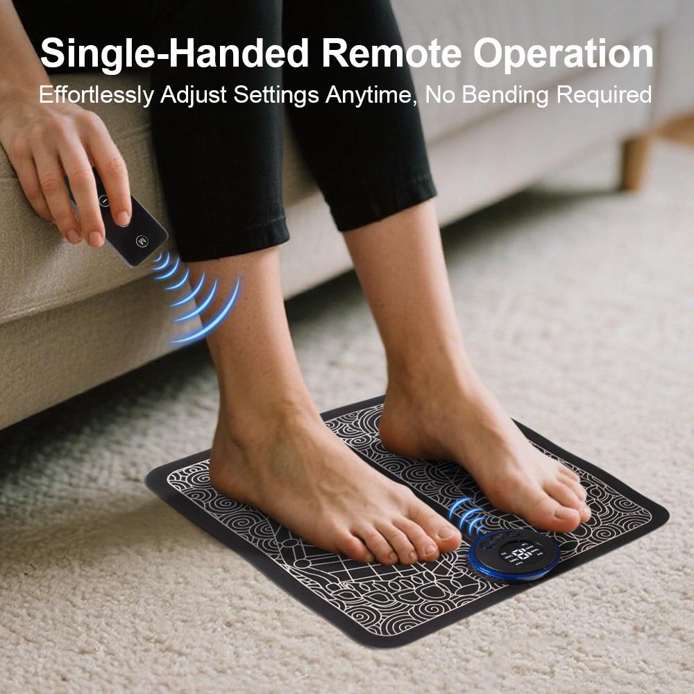 1Pc Foot Massager Tens For Muscle Relaxation LCD Display Screen Back Legs Massager Pad With Remote Control