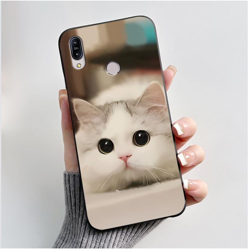 Casing For Asus Zenfone Max M2 ZB633KL X01AD X01BD Phone Case Aesthetic Fashion Cute Cat Black Silicone Shockproof Cover Bumper