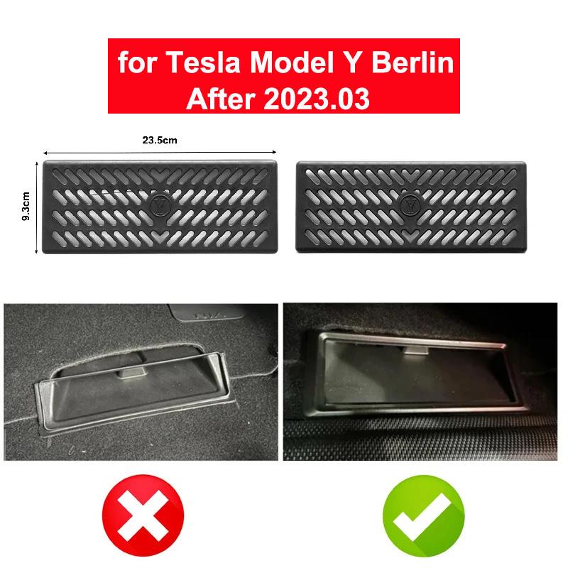 2pcs ModelY Car Air Outlet Cover For Tesla Model Y 2025  Upgrade Buckle Install Protective Grille Dust Case Under Seat Styling